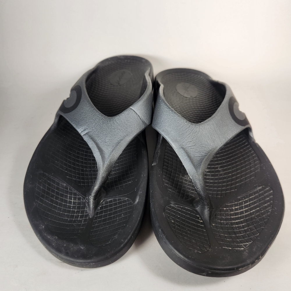 OOFOS Men's Original Sport Sandal Size 13 EU 46 Black Comfort Recovery Shoe - Picture 10 of 10